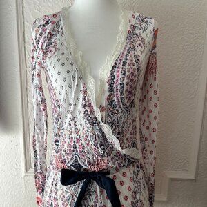 Abercrombie & Fitch Sleepwear Long Sleeve/Shorts Paisley, Women's XS